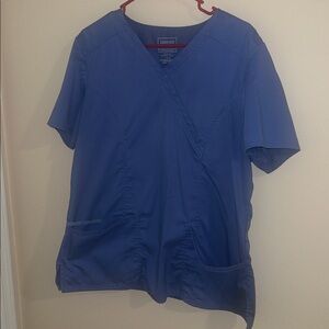 Cherokee Classic Blue Scrub Top